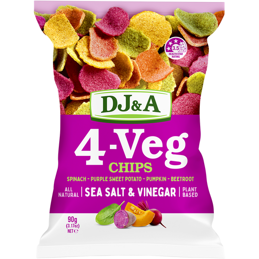 DJ&A 4-VEG Chips Salt & Vinegar - Box of 5