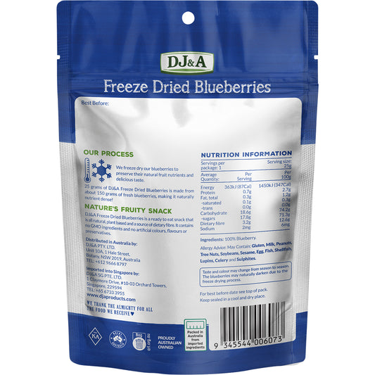 DJ&A Freeze Dried Blueberries 10 x 25g