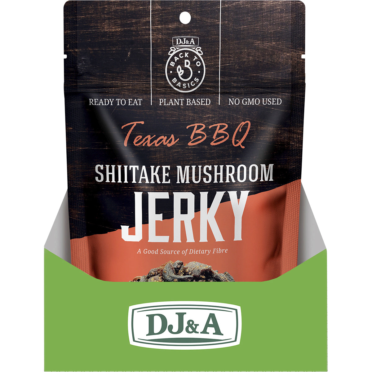 DJ&A Shiitake Mushroom Jerky Texas BBQ 12 x 60g