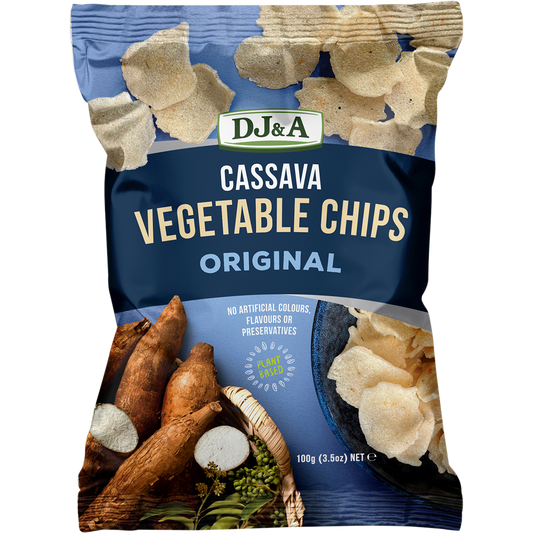 DJ&A Cassava Vegetable Chips Original - Box of 5