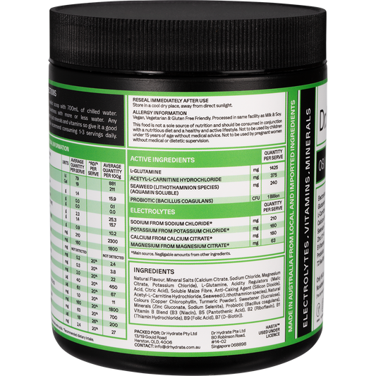 Dr Hydrate All-In-One Hydration Drink Hasta Cert Green Apple