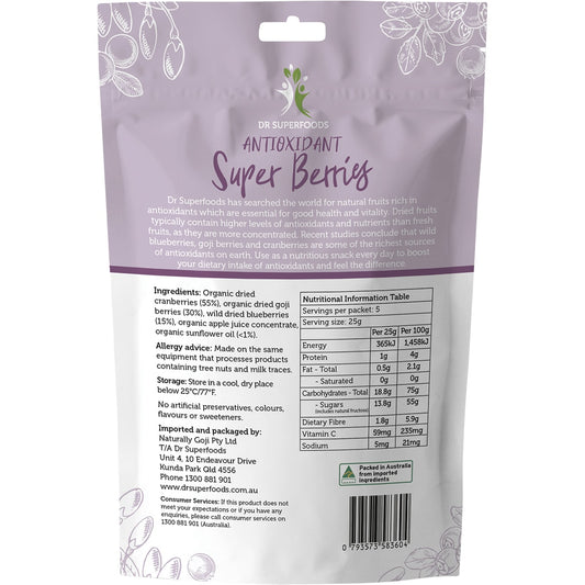 DR SUPERFOODS Dried Antioxidant Super Berries x 1