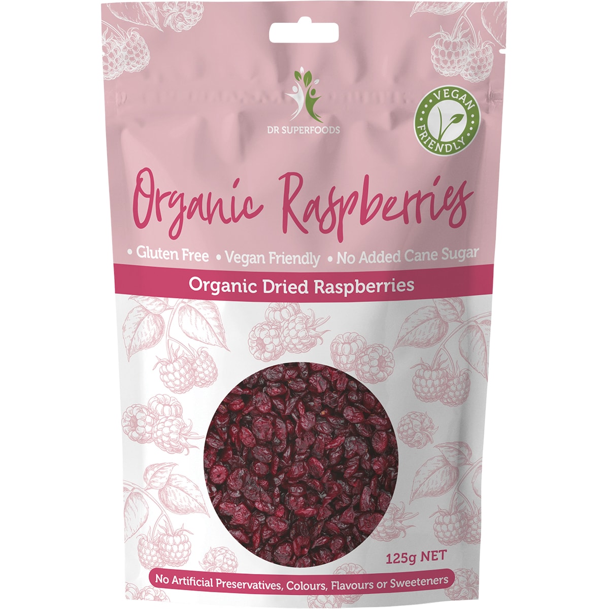 DR SUPERFOODS Dried Raspberries Organic 1 x 125g