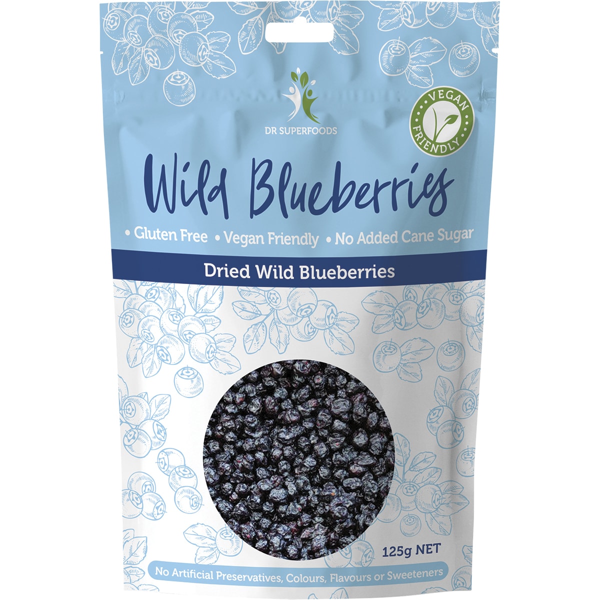 DR SUPERFOODS Dried Wild Blueberries 1 x 125g