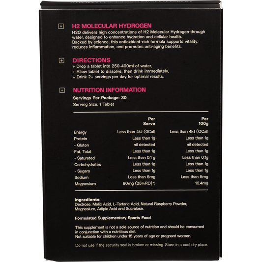 ELMNT Health H2 Molecular Hydrogen Water Tablets Berry