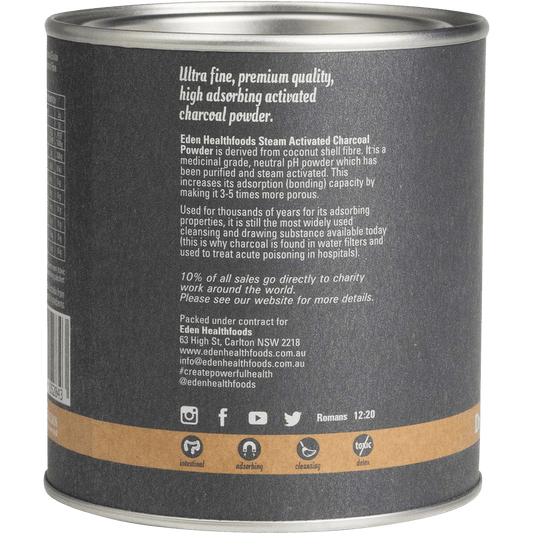 Eden Healthfoods Activated Charcoal Steam Activated Charcoal Powder