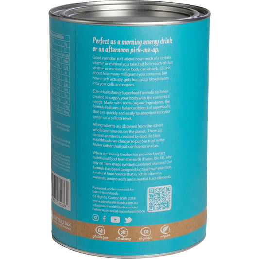 EDEN HEALTHFOODS Superfood Certified Organic Greens Powder 1 x 1kg