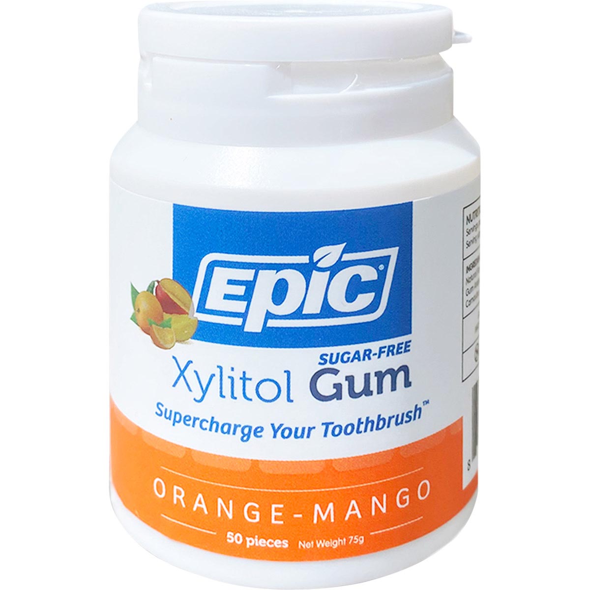 EPIC Xylitol Chewing Gum Orange-Mango x 50pcs