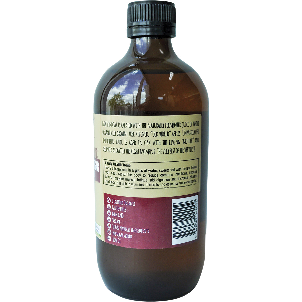 EVERY BIT ORGANIC Apple Cider Vinegar With The Mother 6 x 500ml