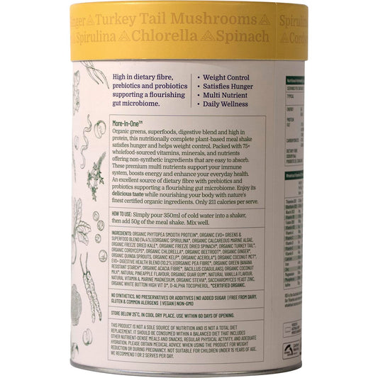EVOLUTION BOTANICALS Organic Greens Meal Shake Smooth Pineapple 1 x 750g