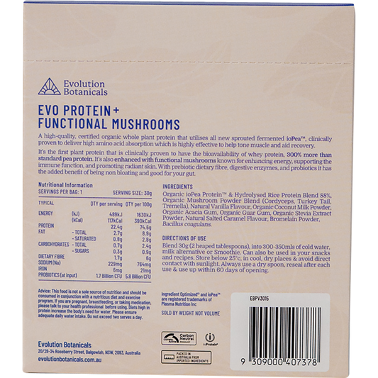 Evolution Botanicals EVO+ Protein Functional Mushrooms Creamy Vanilla