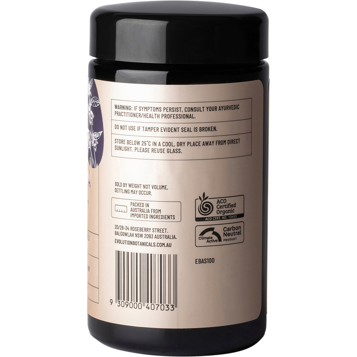 EVOLUTION BOTANICALS Organic Ashwagandha 1 x 100g