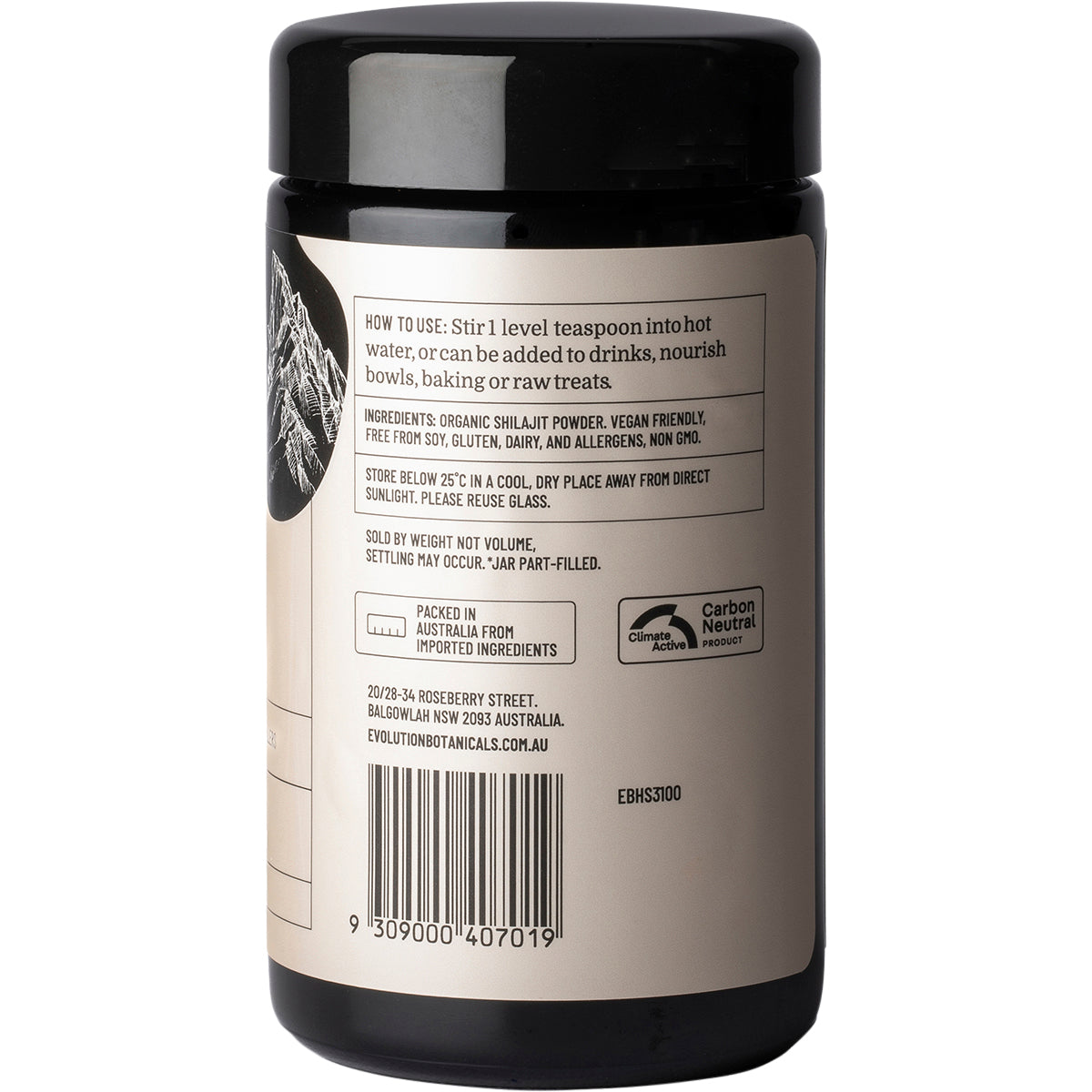 EVOLUTION BOTANICALS Himalayan Shilajit Trace Mineral Complex 1 x 100g