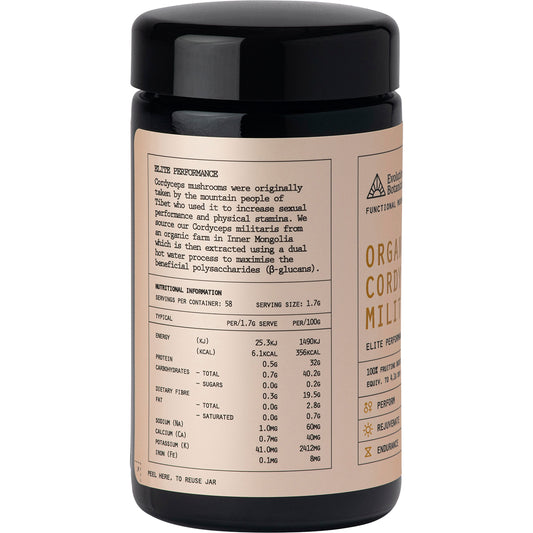 EVOLUTION BOTANICALS Organic Cordyceps Militaris Elite Performance 1 x 100g