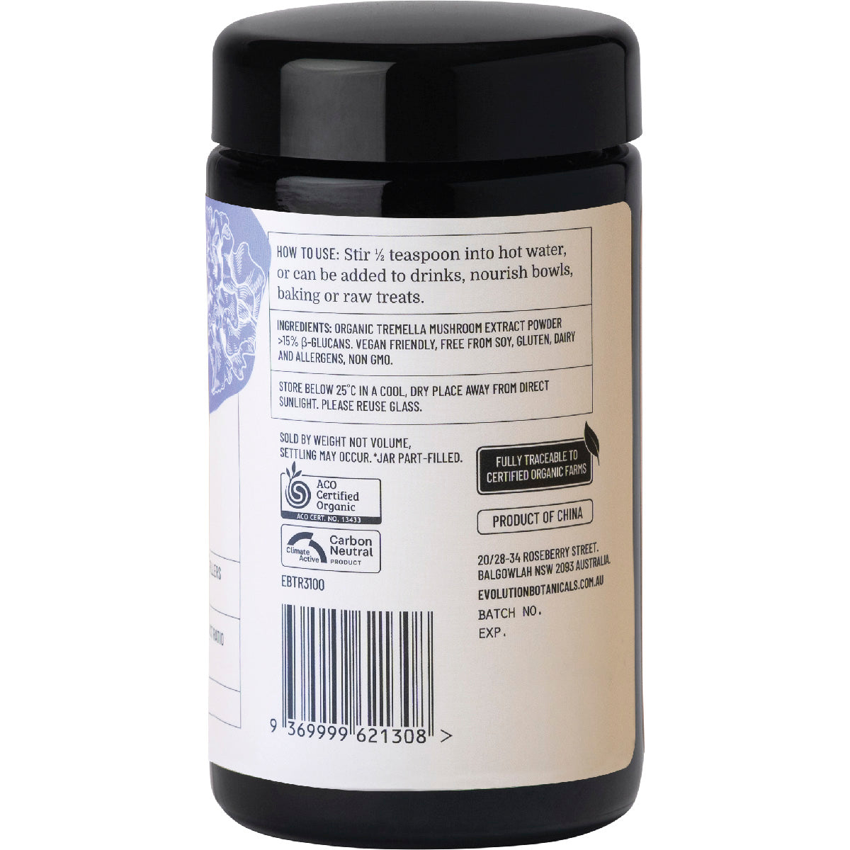 EVOLUTION BOTANICALS Organic Tremella Beauty Glow 1 x 100g