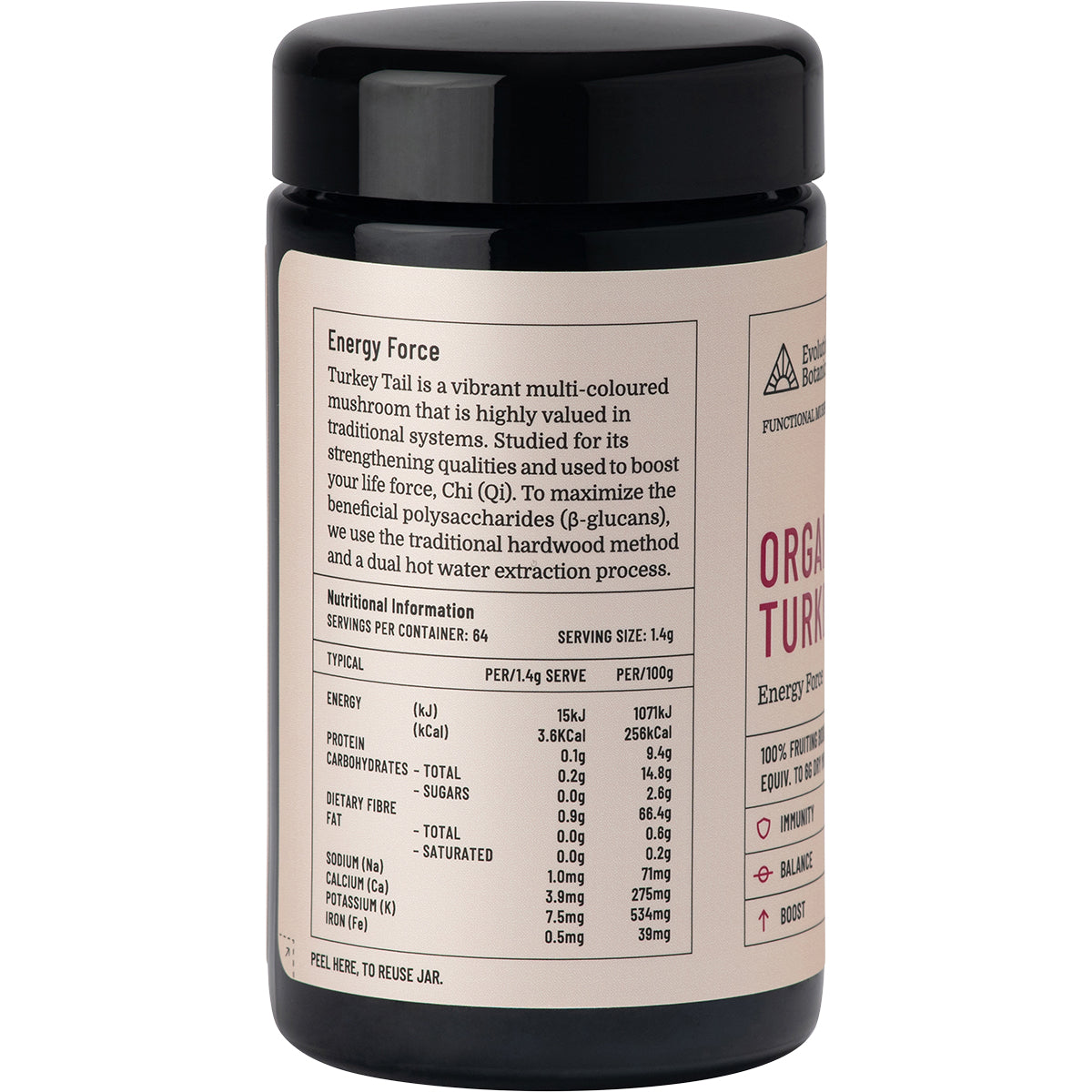 EVOLUTION BOTANICALS Organic Turkey Tail Energy Force 1 x 90g