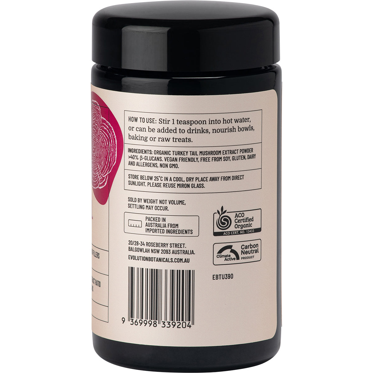 EVOLUTION BOTANICALS Organic Turkey Tail Energy Force 1 x 90g