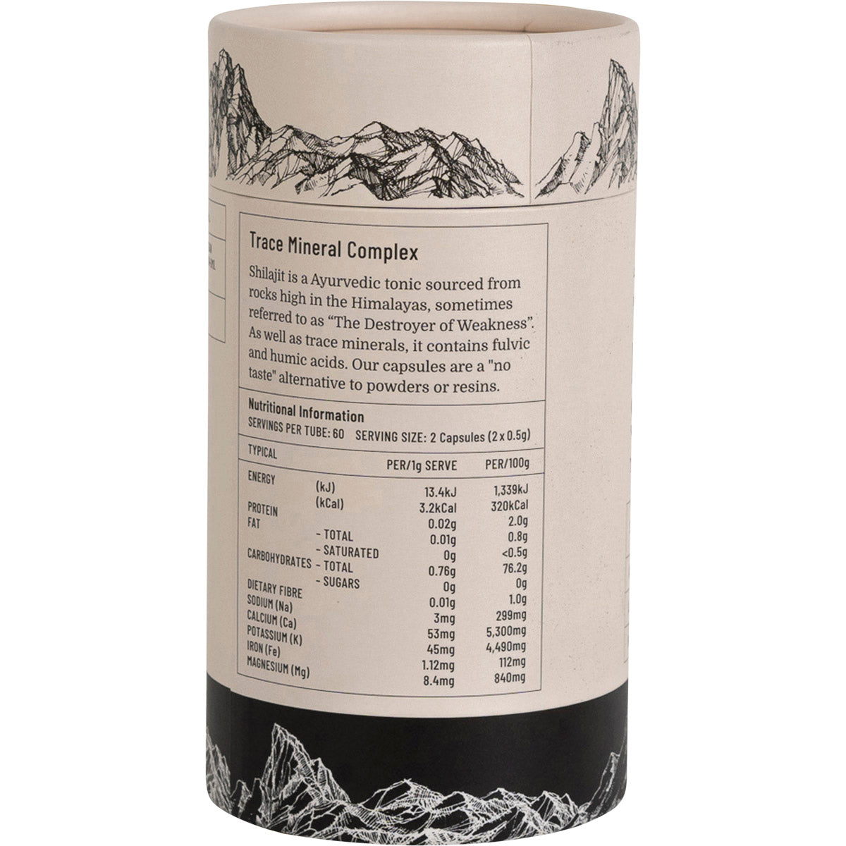 EVOLUTION BOTANICALS Himalayan Shilajit Trace Mineral Complex 1 x 120 Caps