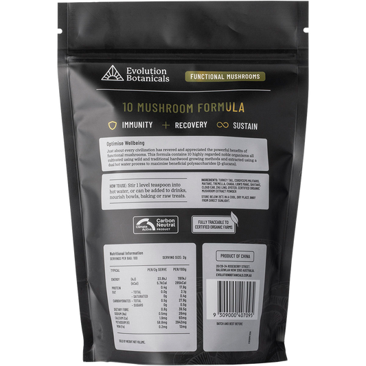 Evolution Botanicals 10 Mushroom Formula Optimise Wellbeing