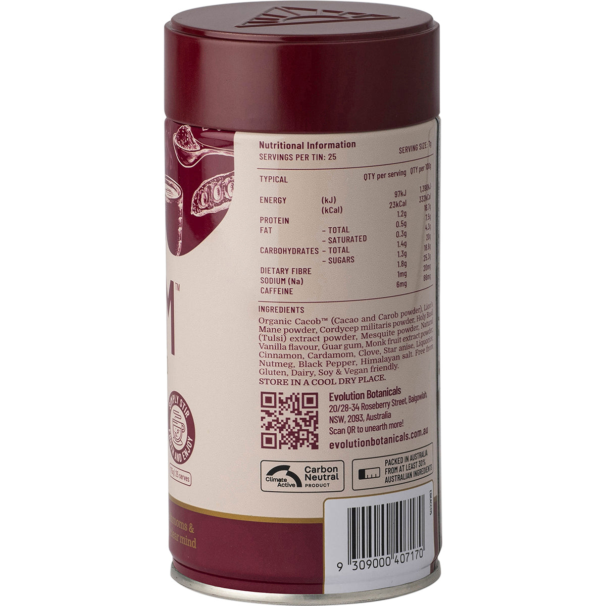 EVOLUTION BOTANICALS EVO+ Karm Cacao & Carob Drink 1 x 175g