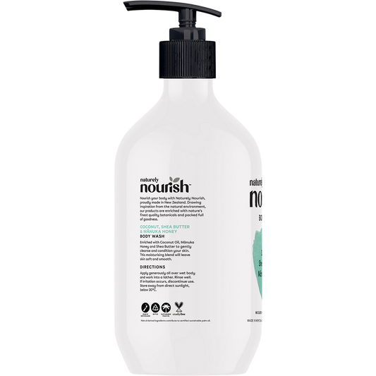 Naturely Nourish Body Wash Coconut, Shea Butter & Manuka Honey