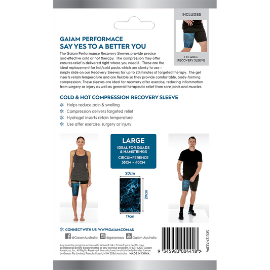 Gaiam Cold & Hot Compression Recovery Sleeve Large