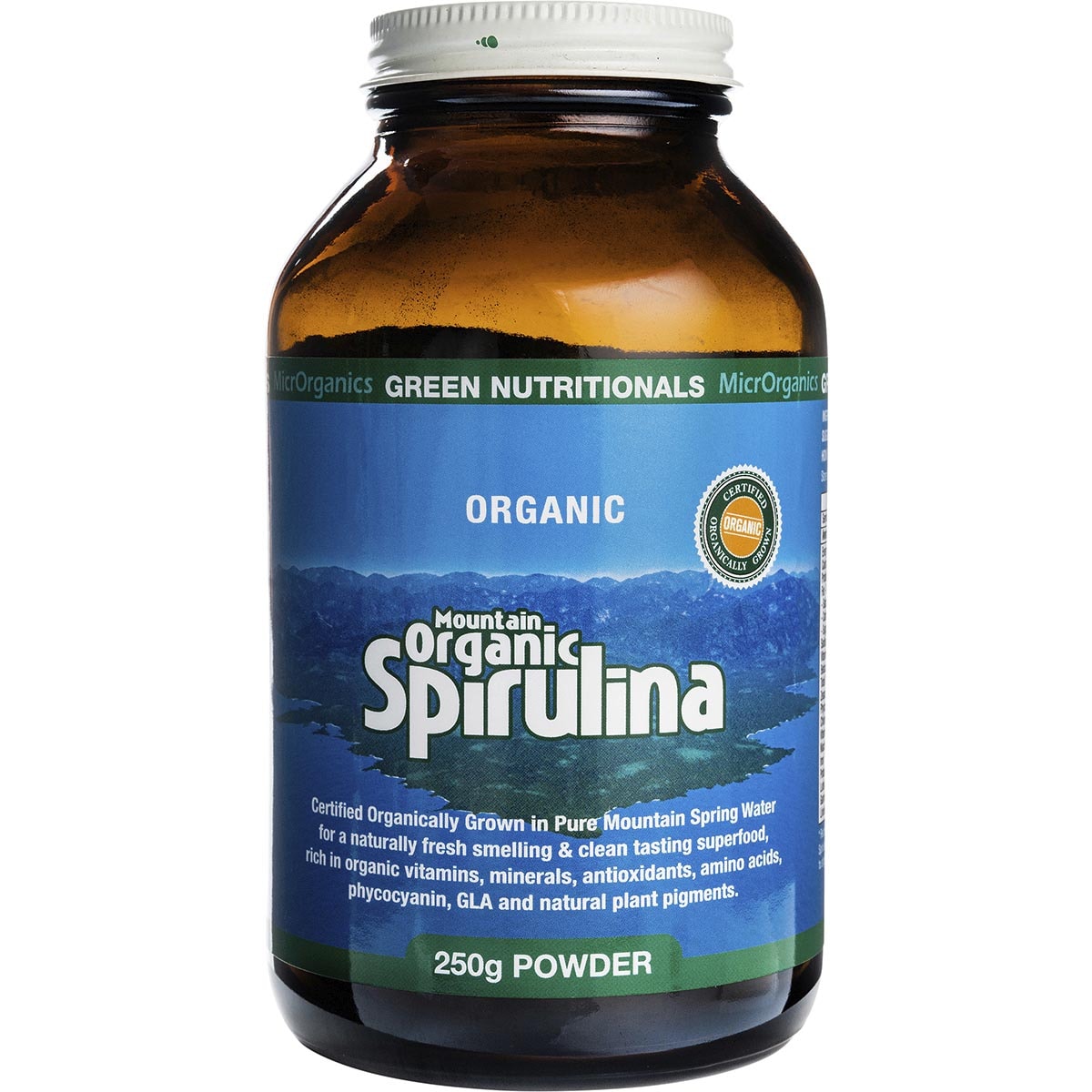 GREEN NUTRITIONALS Mountain Organic Spirulina Powder 1 x 250g