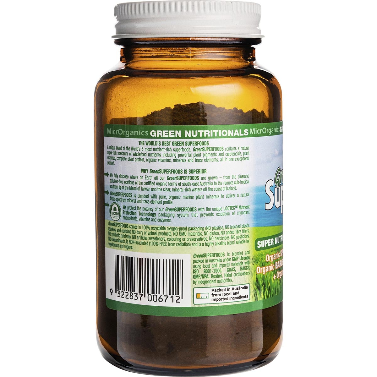 GREEN NUTRITIONALS Organic Green Superfoods Powder 1 x 120g