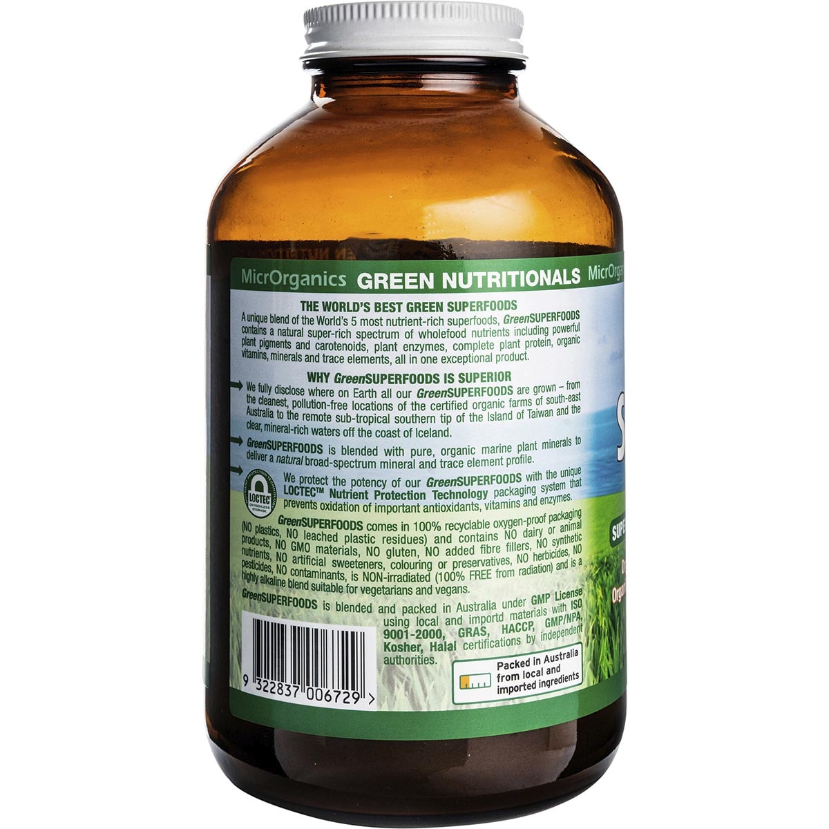 GREEN NUTRITIONALS Organic Green Superfoods Powder 1 x 450g