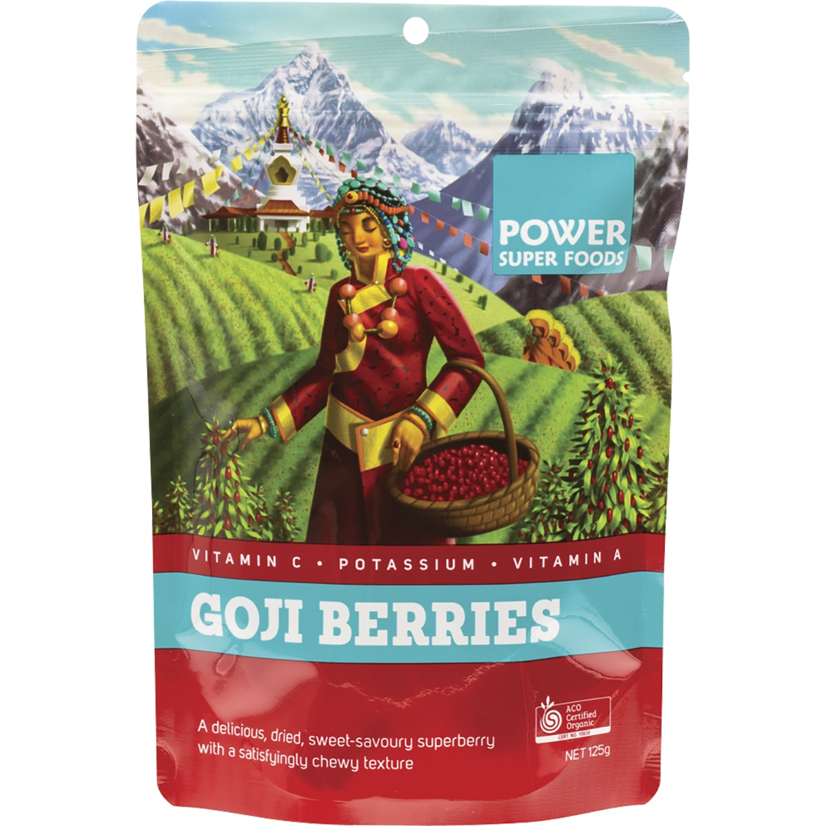 POWER SUPER FOODS Goji Berries Certified Organic 1 x 125g