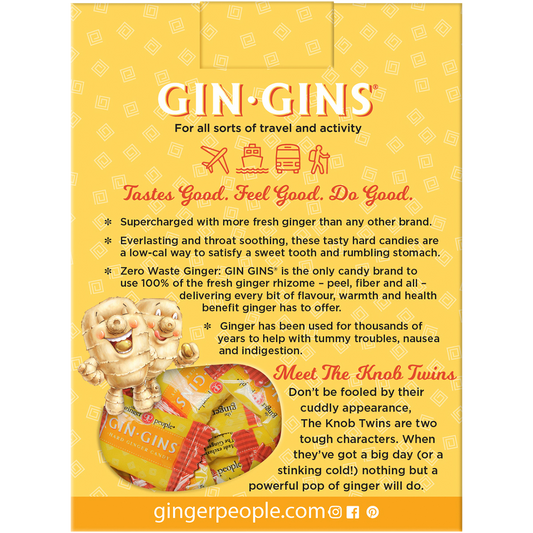 The Ginger People Gin Gins Ginger Candy Hard Double Strength - Box of 12