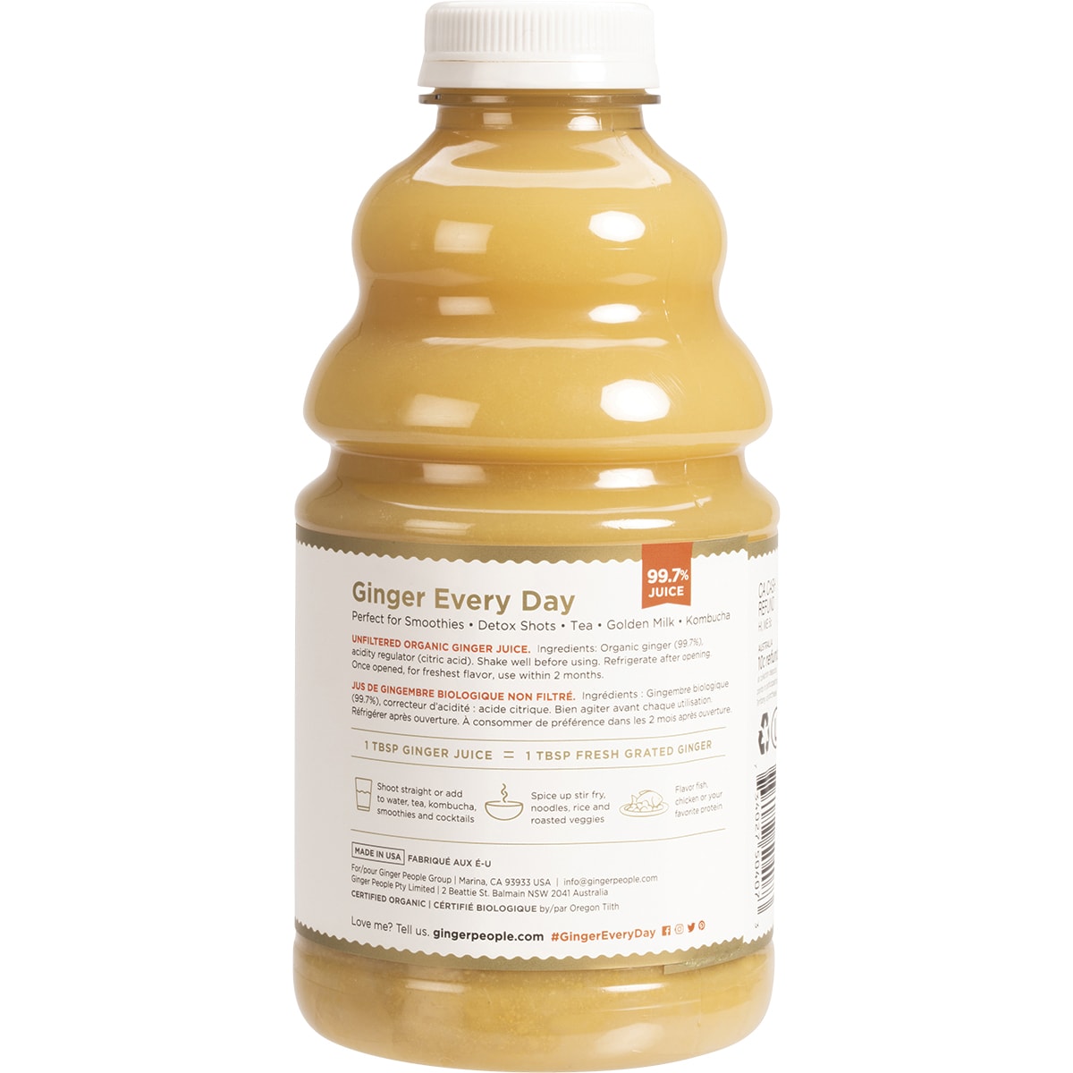 THE GINGER PEOPLE Ginger Juice Organic 1 x 946ml