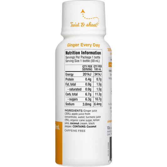 THE GINGER PEOPLE Ginger Shot Turmeric 12 x 59ml