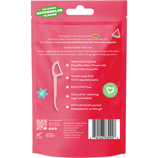 Grin Ultra Smooth Floss Picks Watermelon Flavoured