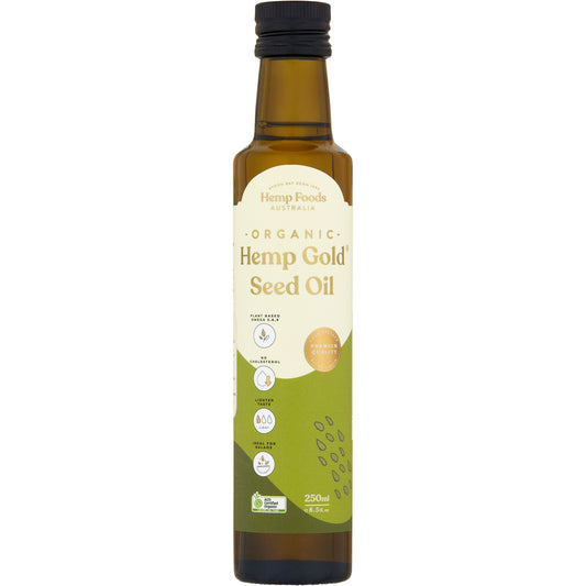 HEMP FOODS AUSTRALIA Organic Hemp Gold Seed Oil 6 x 250ml
