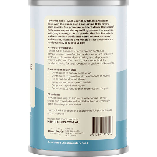 HEMP FOODS AUSTRALIA Organic Hemp Protein Shake Vanilla 1 x 420g