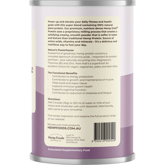 HEMP FOODS AUSTRALIA Organic Hemp Protein Shake Mixed Berry 1 x 420g