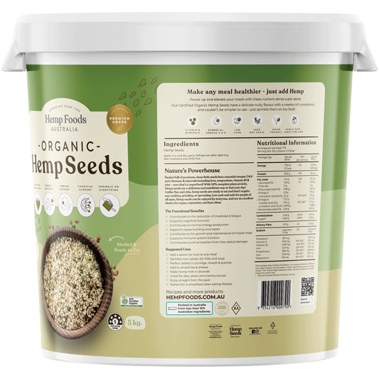 HEMP FOODS AUSTRALIA Organic Hemp Gold Protein 1 x 5kg