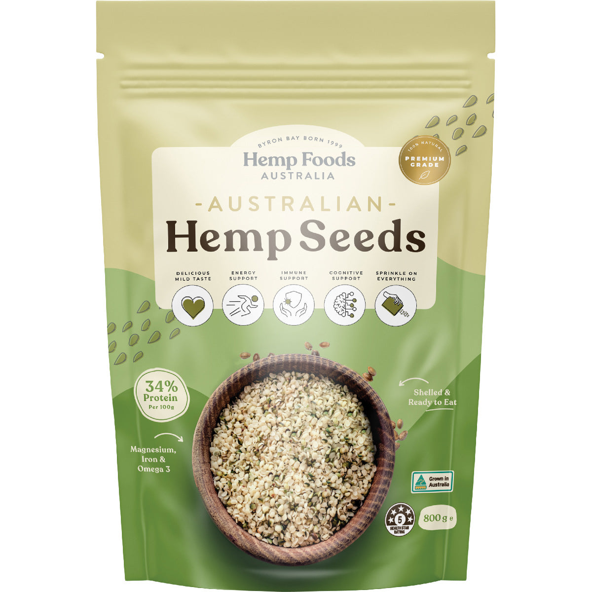 HEMP FOODS AUSTRALIA Australian Hemp Seeds Hulled 1 x 800g