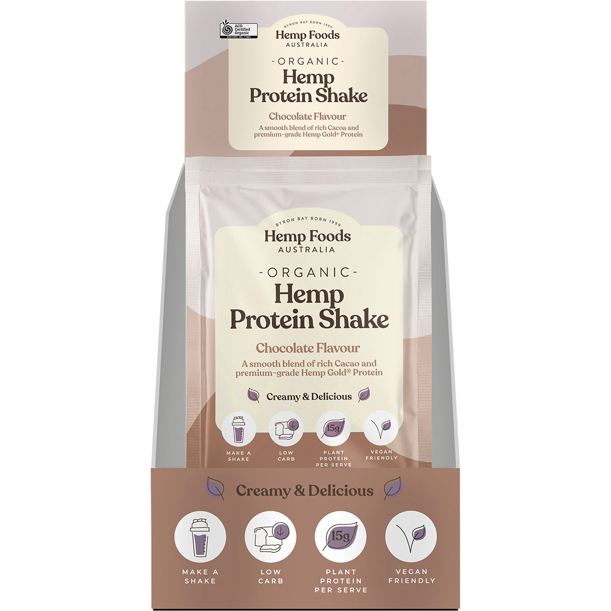 HEMP FOODS AUSTRALIA Organic Hemp Protein Shake Chocolate 7 x 35g