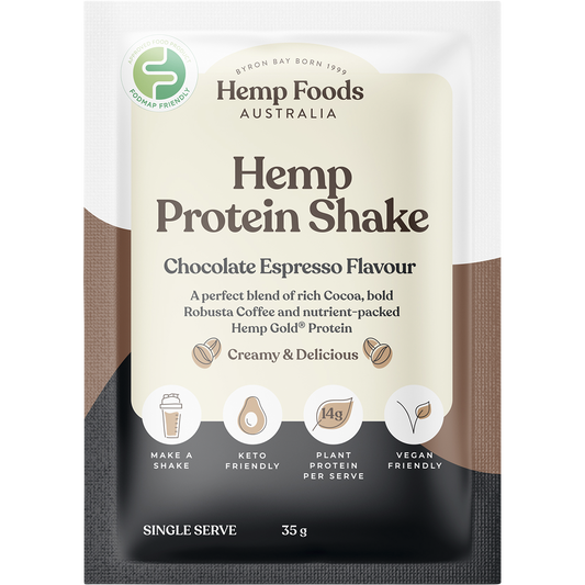Hemp Foods Australia Organic Hemp Protein Shake Chocolate Espresso 7 x