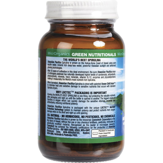 GREEN NUTRITIONALS Hawaiian Pacifica Spirulina Tablets 500mg 1 x 100 Tabs