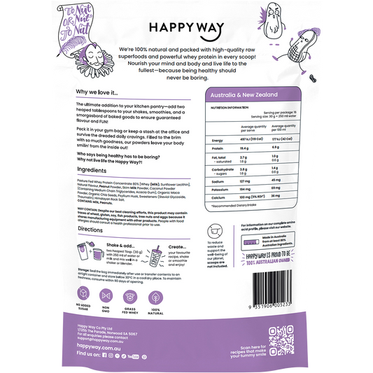 Happy Way Whey Protein Powder Peanut Butter