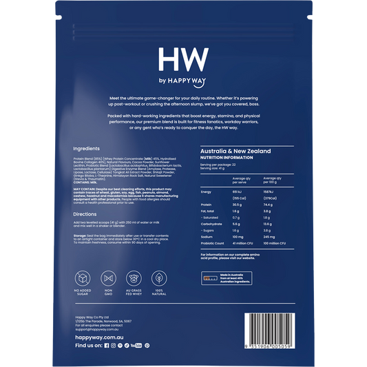 Happy Way Men's Premium Whey Protein Powder Chocolate