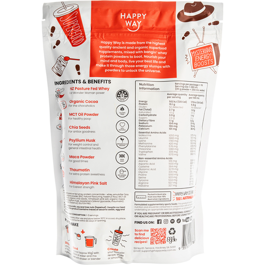 Happy Way Whey Protein Powder Chocolate Hazelnut