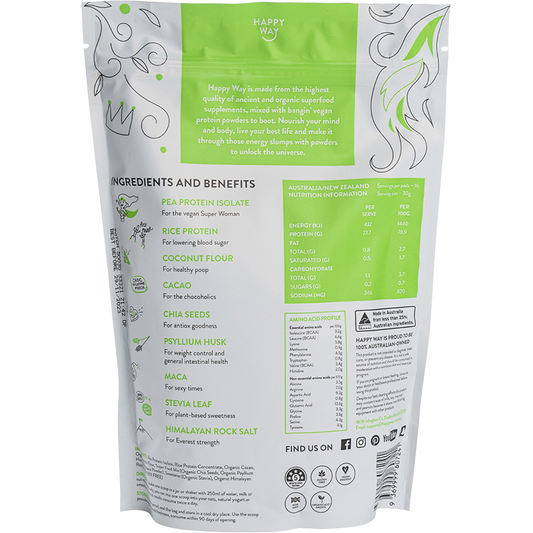 Happy Way Pea Protein Powder Chocolate