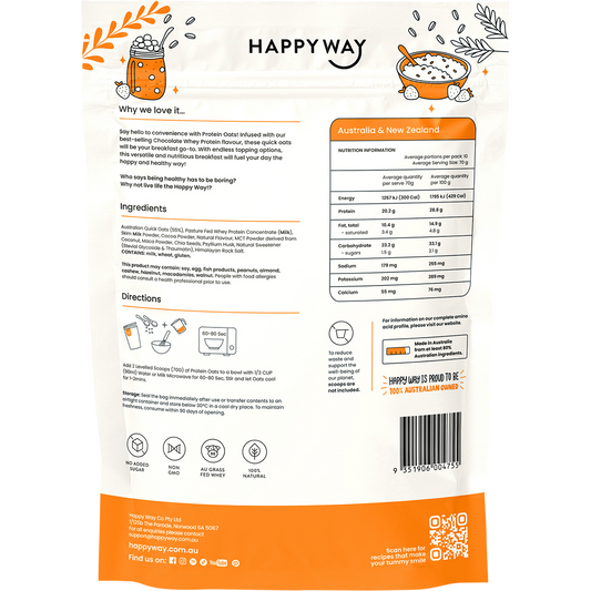 Happy Way Whey Protein Quick Oats Chocolate