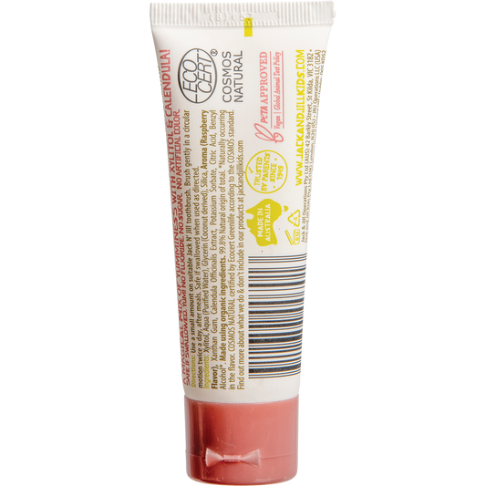 Jack N' Jill Toothpaste Children Raspberry Fluoride Free - Box of 6