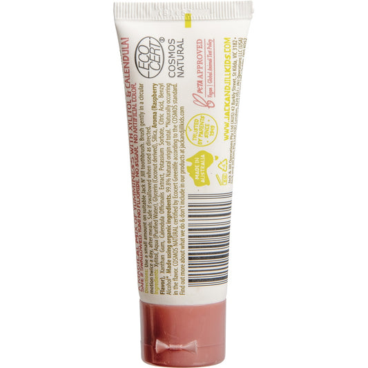 JACK N' JILL Toothpaste Children Raspberry Fluoride Free 6 x 50g