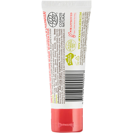 JACK N' JILL Toothpaste Children Strawberry Fluoride Free 6 x 50g